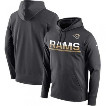 Men's Los Angeles Rams Nike Sideline Circuit Anthracite Pullover Hoodie