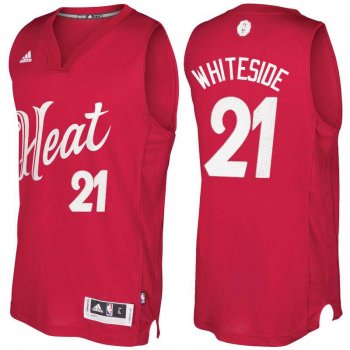 Men's Miami Heat Hassan Whiteside Red 2016 Christmas Day NBA Swingman Jersey