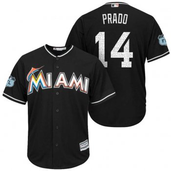 Men's Miami Marlins #14 Martin Prado 2017 Spring Training Cool Base Stitched MLB Jersey