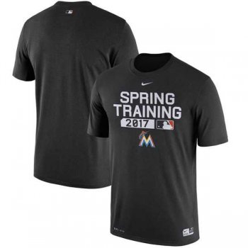 Men's Miami Marlins Nike Black Authentic Collection Legend Team Issue Performance T-Shirt