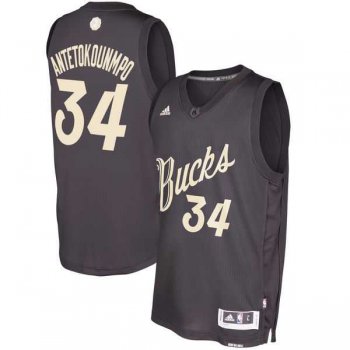 Men's Milwaukee Bucks #34 Giannis Antetokounmpo Black 2016 Christmas Day NBA Swingman Jersey