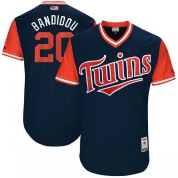 Men's Minnesota Twins #20 Eddie Rosario Bandidou Majestic Navy 2017 Little League World Series Players Weekend Jersey