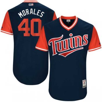 Men's Minnesota Twins #40 Bartolo Colon Morales Majestic Navy 2017 Little League World Series Players Weekend Jersey