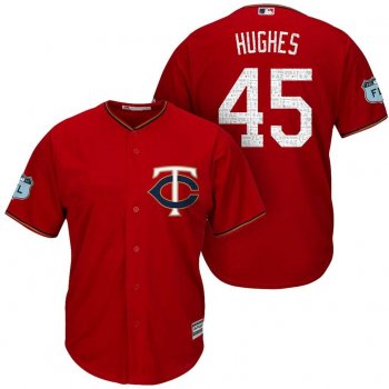 Men's Minnesota Twins #45 Phil Hughes 2017 Spring Training Cool Base Stitched MLB Jersey