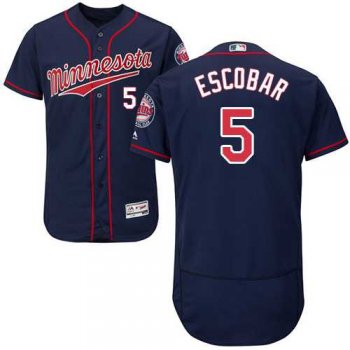 Men's Minnesota Twins #5 Eduardo Escobar Navy Blue Flexbase Authentic Collection Stitched MLB Jersey