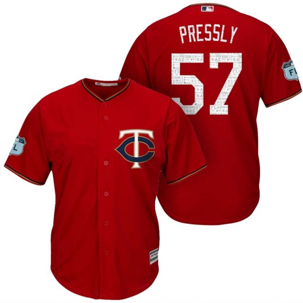 Men's Minnesota Twins #57 Ryan Pressly 2017 Spring Training Cool Base Stitched MLB Jersey