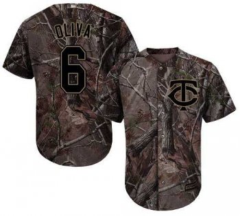 Men's Minnesota Twins #6 Tony Oliva Camo Realtree Collection Cool Base Stitched MLB