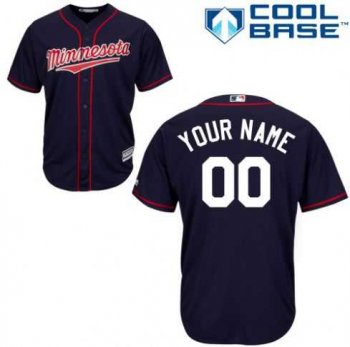 Men's Minnesota Twins Majestic Navy Blue Cool Base Custom Jersey