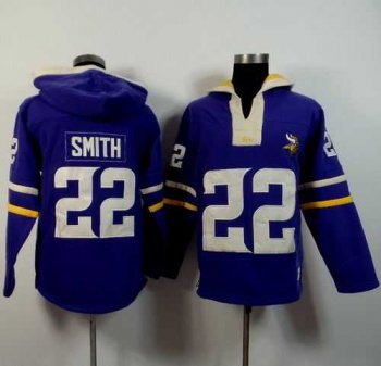 Men's Minnesota Vikings #22 Harrison Smith Purple Player Winning Method Pullover NFL Hoodie