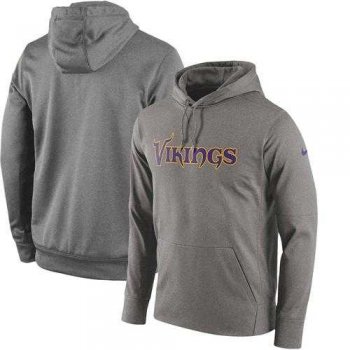 Men's Minnesota Vikings Nike Gray Circuit Wordmark Essential Performance Pullover Hoodie