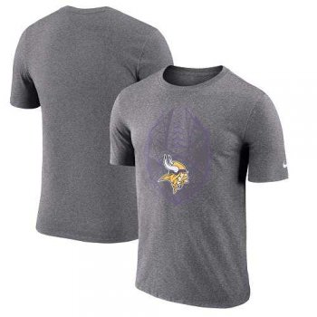 Men's Minnesota Vikings Nike Heathered Charcoal Fan Gear Icon Performance T-Shirt