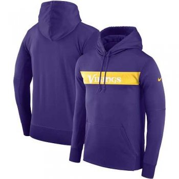 Men's Minnesota Vikings Nike Purple Sideline Team Performance Pullover Hoodie