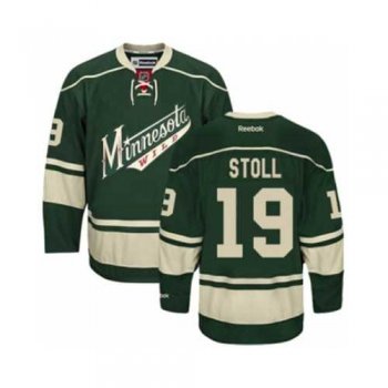 Men's Minnesota Wild #19 Jarret Stoll Green Third NHL Jersey