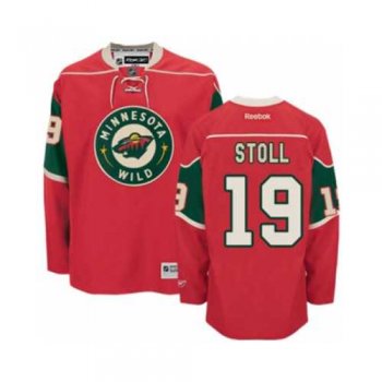 Men's Minnesota Wild #19 Jarret Stoll Red Home NHL Jersey