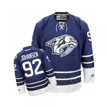 Men's Nashville Predators #92 Ryan Johansen Blue Third NHL Jersey