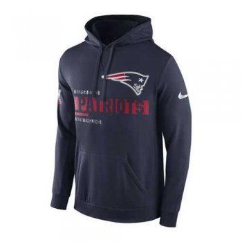 Men's New England Patriots Nike Navy Super Bowl LI Bound Team Travel Circuit Performance Pullover Hoodie