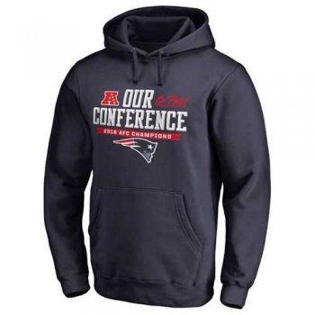 Men's New England Patriots Pro Line by Fanatics Branded Navy 2016 AFC Conference Champions Big & Tall Our Conference Pullover Hoodie