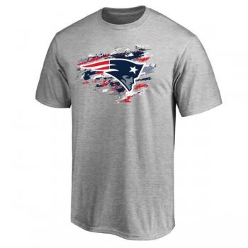 Men's New England Patriots Pro Line Heathered Gray True Color T-Shirt