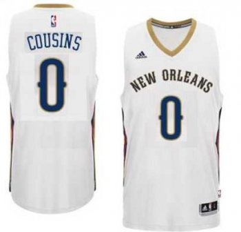 Men's New Orleans Pelicans #0 DeMarcus Cousins adidas White Player Swingman Jersey