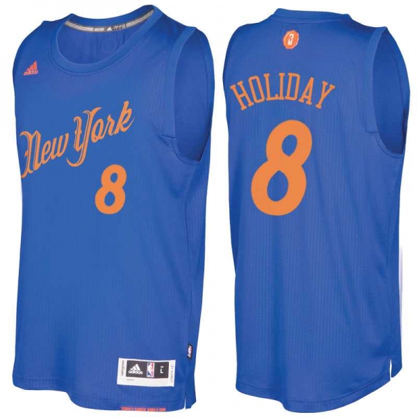 Men's New York Knicks #8 Justin Holiday Royal 2016 Christmas Day NBA Swingman Jersey