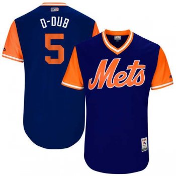 Men's New York Mets #5 David Wright D-Dub Majestic Royal 2017 Little League World Series Players Weekend Jersey