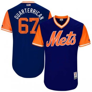 Men's New York Mets #67 Seth Lugo Quarterrican Majestic Royal 2017 Little League World Series Players Weekend Jersey