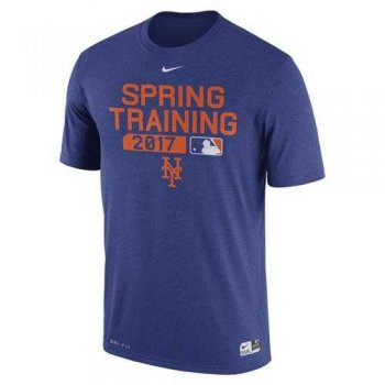 Men's New York Mets Nike Royal 2017 Spring Training Authentic Collection Legend Team Issue Performance T-Shirt