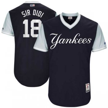 Men's New York Yankees #18 Didi Gregorius Sir Didi Majestic Navy 2017 Little League World Series Players Weekend Jersey