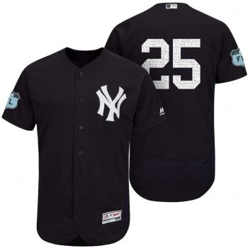 Men's New York Yankees #25 Mark Teixeira 2017 Spring Training Flex Base Authentic Collection Stitched Baseball Jersey