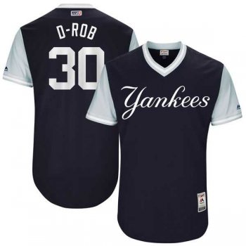 Men's New York Yankees #30 David Robertson D-Rob Majestic Navy 2017 Little League World Series Players Weekend Jersey