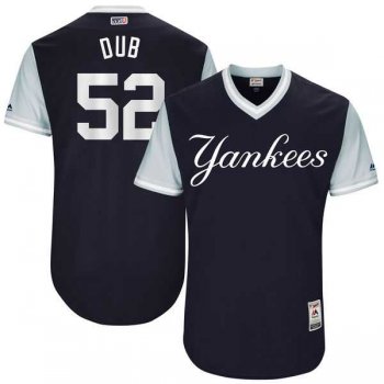 Men's New York Yankees #52 CC Sabathia Dub Majestic Navy 2017 Little League World Series Players Weekend Jersey