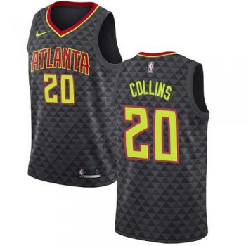 Men's Nike Atlanta Hawks #20 John Collins Black NBA Swingman Icon Edition Jersey