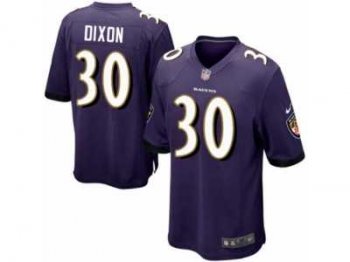 Men's Nike Baltimore Ravens #30 Kenneth Dixon Game Purple Team Color NFL Jersey