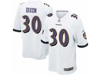 Men's Nike Baltimore Ravens #30 Kenneth Dixon Game White NFL Jersey