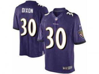 Men's Nike Baltimore Ravens #30 Kenneth Dixon Limited Purple Team Color NFL Jersey