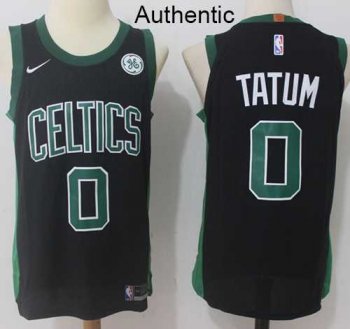 Men's Nike Boston Celtics #0 Jayson Tatum Black NBA Authentic Statement Edition Jersey