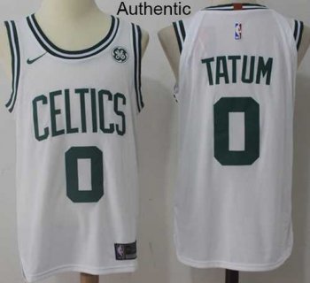 Men's Nike Boston Celtics #0 Jayson Tatum White NBA Authentic Association Edition Jersey