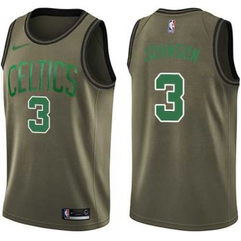 Men's Nike Boston Celtics #3 Dennis Johnson Green Salute to Service NBA Swingman Jersey