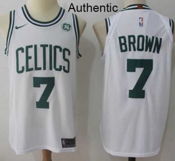 Men's Nike Boston Celtics #7 Jaylen Brown White NBA Authentic Association Edition Jersey