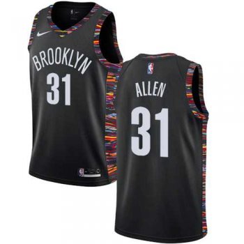 Men's Nike Brooklyn Nets #31 Jarrett Allen Black Basketball Swingman City Edition 2018-19 Jersey