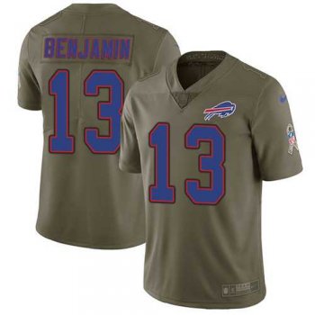 Men's Nike Buffalo Bills #13 Kelvin Benjamin Olive Stitched NFL Limited 2017 Salute To Service Jersey