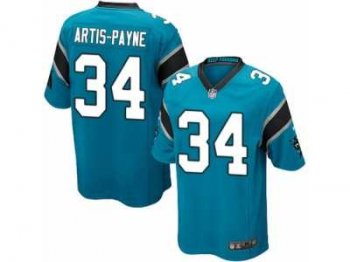 Men's Nike Carolina Panthers #34 Cameron Artis-Payne Game Blue Alternate NFL Jersey