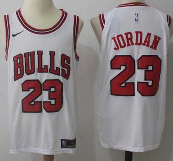 Men's Nike Chicago Bulls #23 Michael Jordan White NBA Swingman Association Edition Jersey