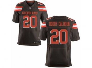 Men's Nike Cleveland Browns #20 Briean Boddy-Calhoun Elite Brown Team Color NFL Jersey