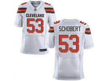 Men's Nike Cleveland Browns #53 Joe Schobert Elite White NFL Jersey