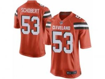 Men's Nike Cleveland Browns #53 Joe Schobert Game Orange Alternate NFL Jersey