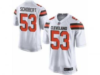 Men's Nike Cleveland Browns #53 Joe Schobert Game White NFL Jersey