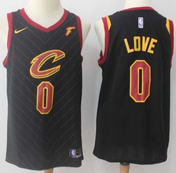 Men's Nike Cleveland Cavaliers #0 Kevin Love Black NBA Swingman Statement Edition Jersey