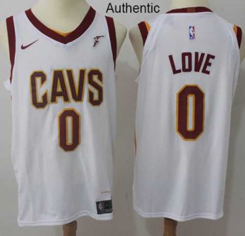 Men's Nike Cleveland Cavaliers #0 Kevin Love White NBA Authentic Association Edition Jersey