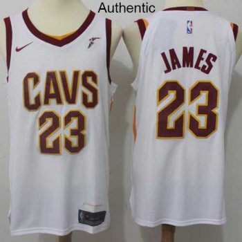 Men's Nike Cleveland Cavaliers #23 LeBron James White NBA Authentic Association Edition Jersey